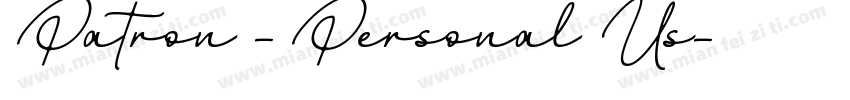 Patron - Personal Us字体转换